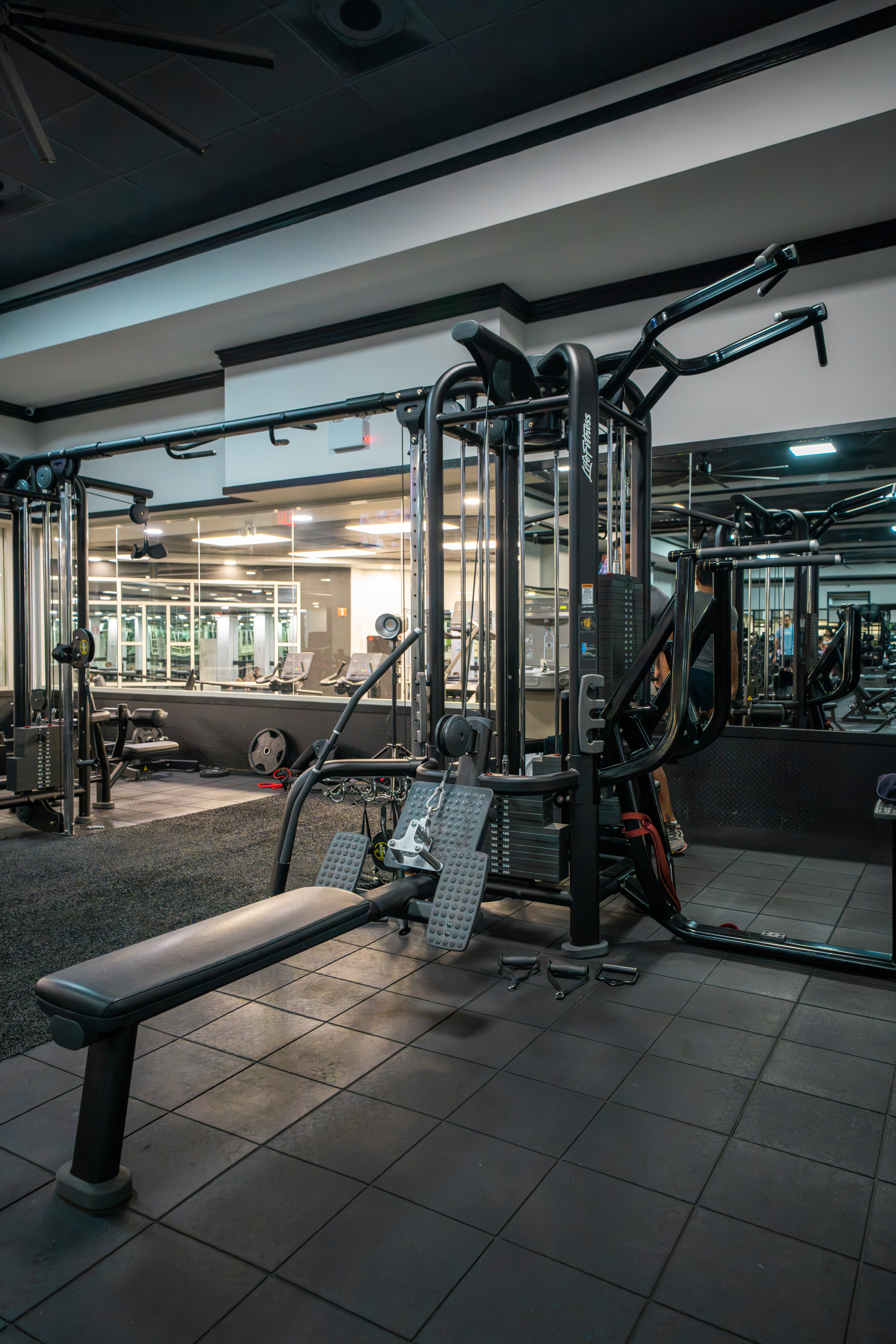 Cable and strength machines on the Brooklyn training floor