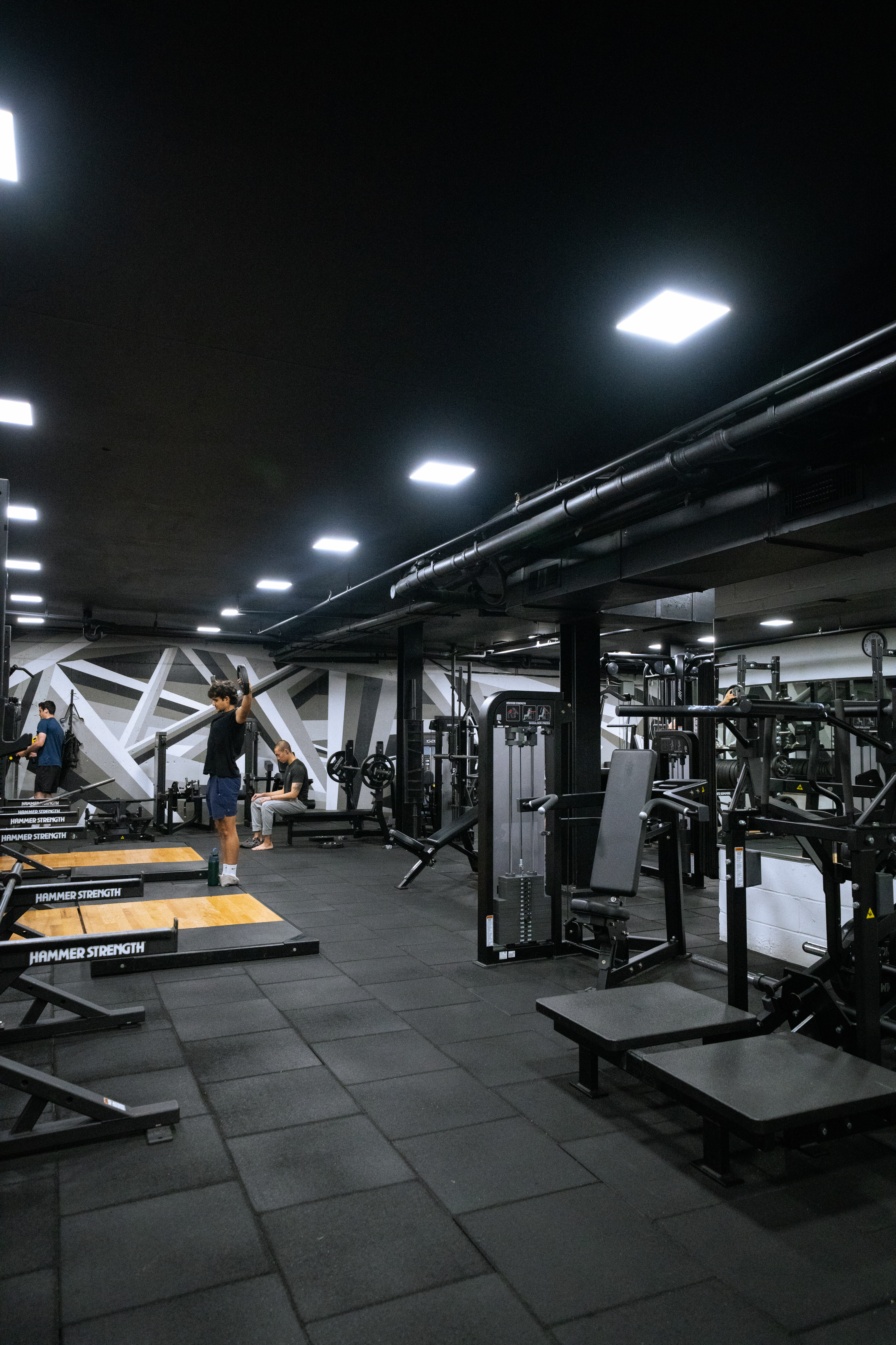 Strength platforms and equipment on the East 3rd training floor