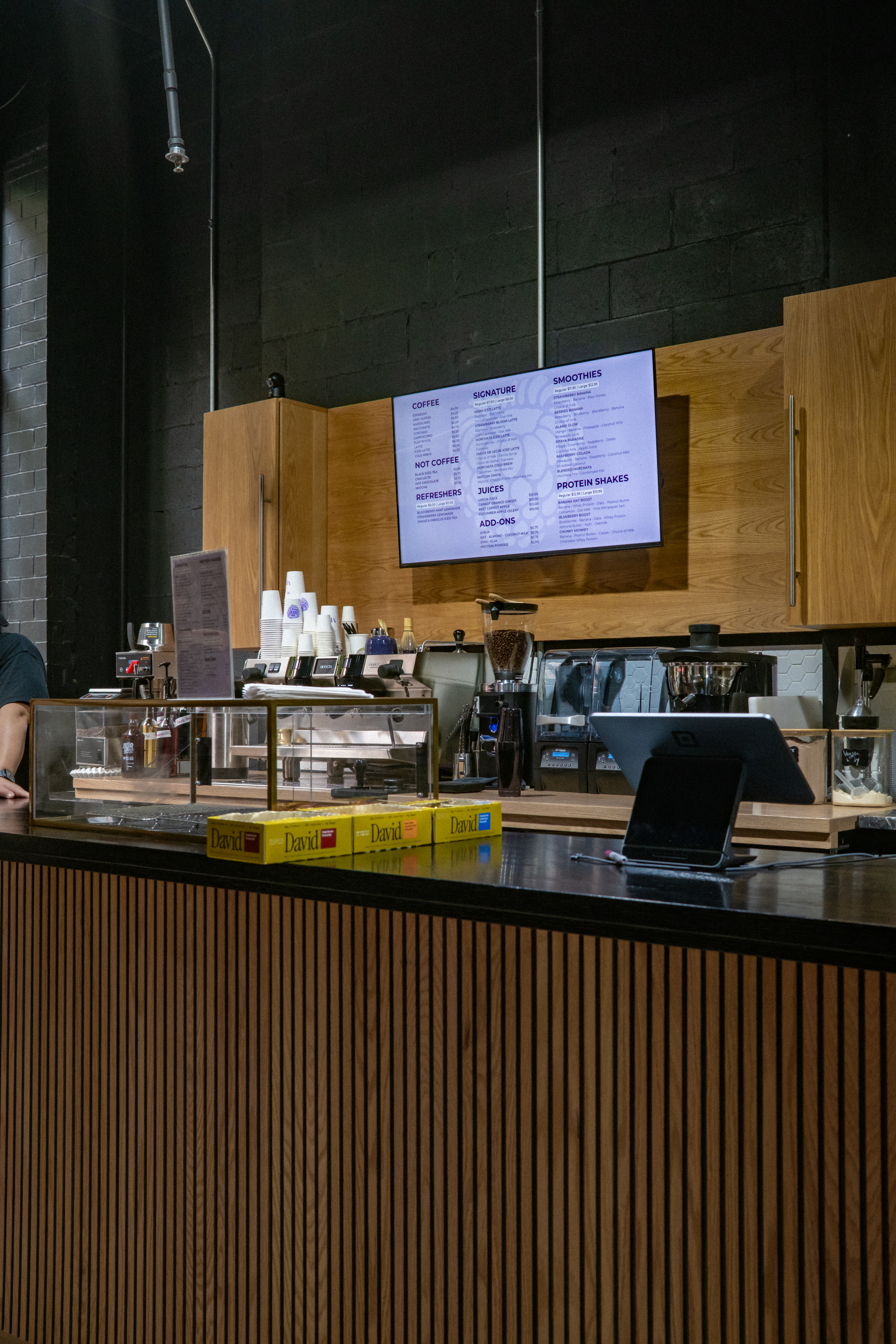 Coffee and smoothie counter at GYM NYC Lexington